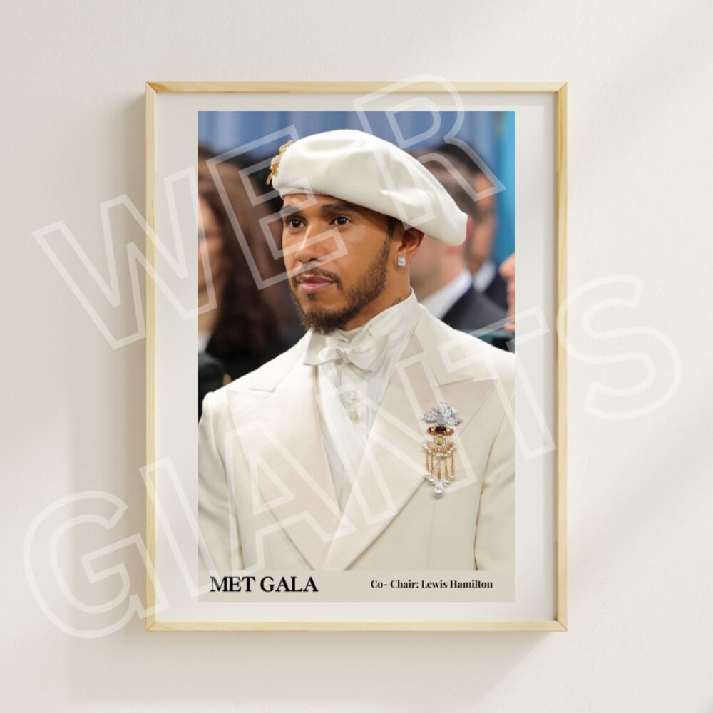 Met Gala Co-Chair LEWIS HAMILTON 11x17 ART PRINT